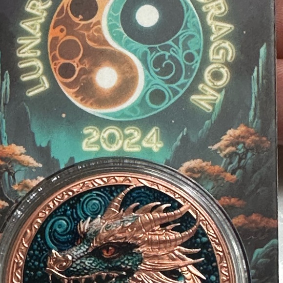 Lunar Dragon 2024 copper Collectible Coin - Picture 6 of 6
